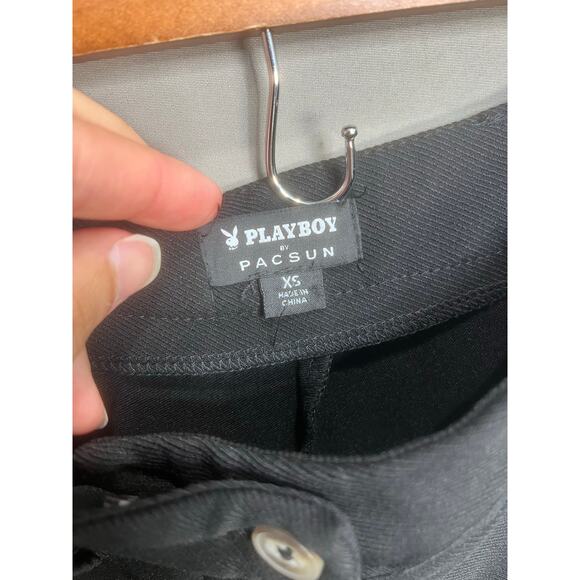 Playboy Pacsun Black Dress Pants Sz XS Work Casual Y2K Comfort Office - Picture 3 of 16